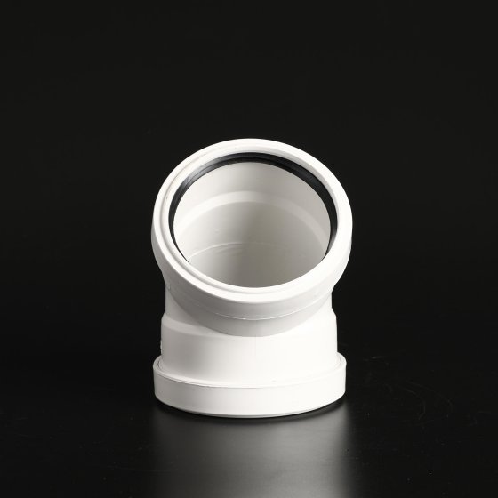 PP壓蓋式柔性承插--45度彎頭